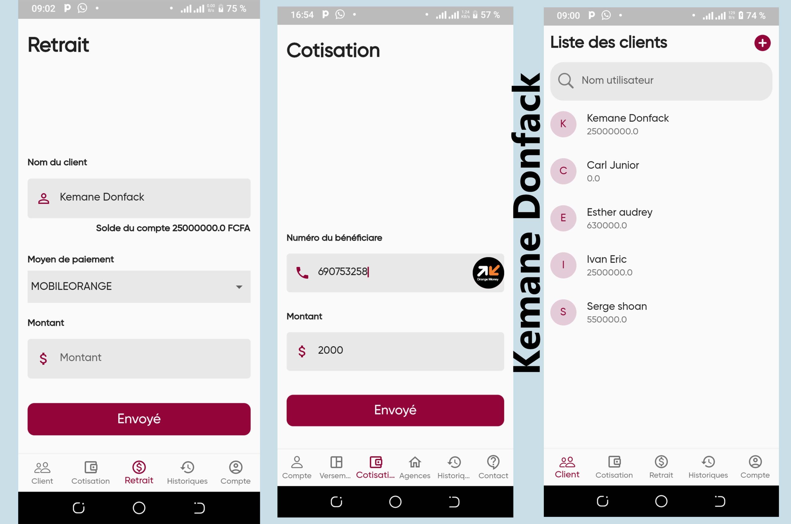Application mobile de collecte Journalière pour les microfinances fait avec flutter